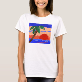 ヤシの夕日Tシャツ Tシャツ
