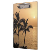 ヤシの木およびロマンチックな日没 クリップボード (左)