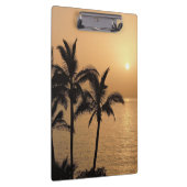 ヤシの木およびロマンチックな日没 クリップボード (右)