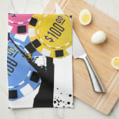 ヤシの木および破片 キッチンタオル (四つ折り)