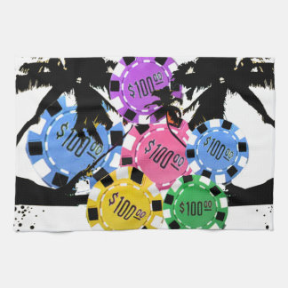 ヤシの木および破片 キッチンタオル