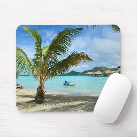 ヤシの木およびoverwaterリゾートのmousepad マウスパッド (マウス)