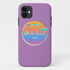 ヤシの木があるマイアミ南ビーチ iPhone 11 ケース