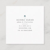 ヤシの木がボホシックな名刺で飾られる スクエア名刺 (裏面)