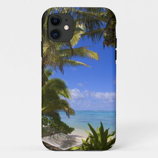 ヤシの木が並ぶビーチ クック諸島 2 Case-Mate iPhoneケース (裏面)