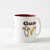 ヤシの木が付いているグアム ツートーンマグカップ (正面右)