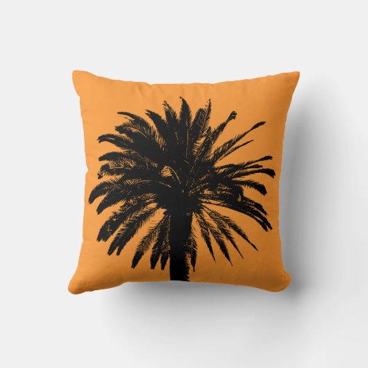 ヤシの木が付いている夏のテーマの枕クッション クッション (裏面)