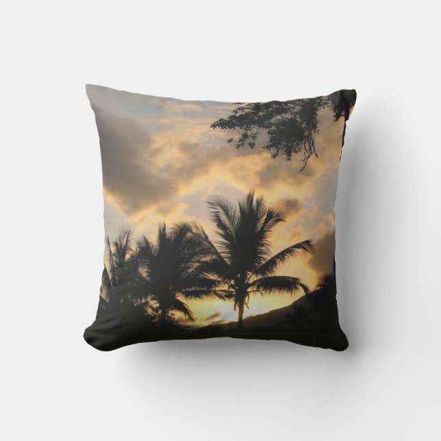 ヤシの木が付いている屋外の装飾用クッション クッション (正面)