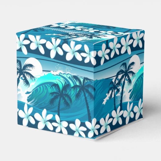 ヤシの木が咲く熱帯サーフ波 フェイバーボックス (裏面サイド)