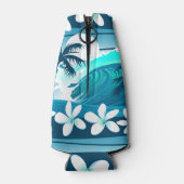 ヤシの木が咲く熱帯サーフ波 ボトルクーラー (裏面)