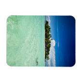 ヤシの木が垂直の磁石を持つ太平洋島 マグネット (横)