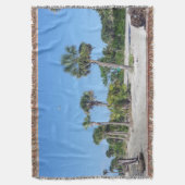 ヤシの木が毛布を投げる スローブランケット (正面縦)