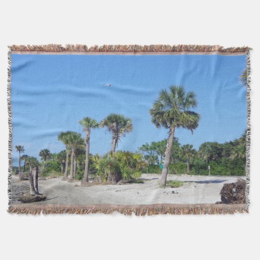 ヤシの木が毛布を投げる スローブランケット (正面)