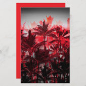 ヤシの木が燃える 便箋 (正面/裏面)