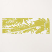 ヤシの木が特徴の金ゴールドにデザイン ヨガマット (正面(横))