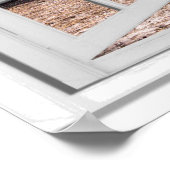 ヤシの木が表示されたフェイクウィンドウビーチ海 ポスター (角)