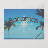 ヤシの木が近い海 ポストカード (正面)