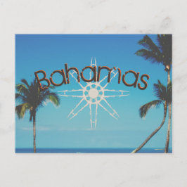 ヤシの木が近い海 ポストカード