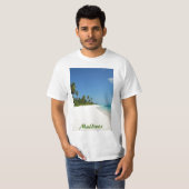 ヤシの木とのビーチの楽園 Tシャツ (正面フル)