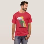 ヤシの木との日光と雲の相互作用 Tシャツ (正面フル)