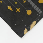 ヤシの木とオーナメント フリースブランケット (角)