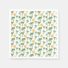 ヤシの木とサンシャイン スタンダードカクテルナプキン