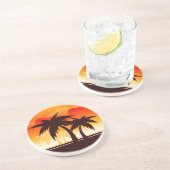 ヤシの木とサンセットコースター コースター (側面)