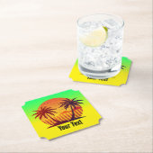 ヤシの木とサンセット Vector-98803 ペーパーコースター (インサイチュ)