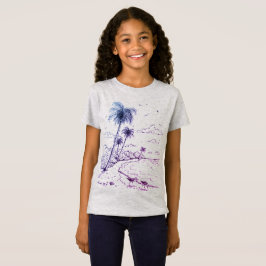 ヤシの木とサンドパイパービーチライフTシャツ Tシャツ
