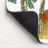 ヤシの木とパラダイス マウスパッド (コーナー)