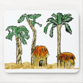 ヤシの木とパラダイス マウスパッド