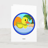 ヤシの木とビーチでアヒル.PNG カード (裏面)