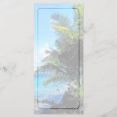 ヤシの木とビーチセントトーマスVI結婚のメニュー メニュー (裏面)