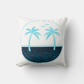 ヤシの木とビーチ クッション (正面)