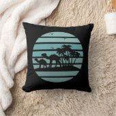 ヤシの木とラクダ クッション (ブランケット)