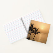 ヤシの木とロマンチックな夕日 ノートブック (内部)