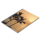 ヤシの木とロマンチックな夕日 ノートブック (左側)