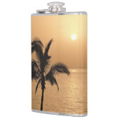 ヤシの木とロマンチックな夕日 フラスク (左)