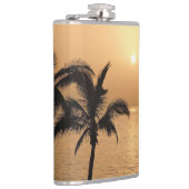 ヤシの木とロマンチックな夕日 フラスク (右)