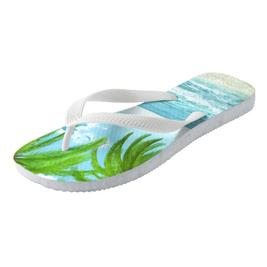 ヤシの木と北回帰風 ビーチサンダル (アングル)