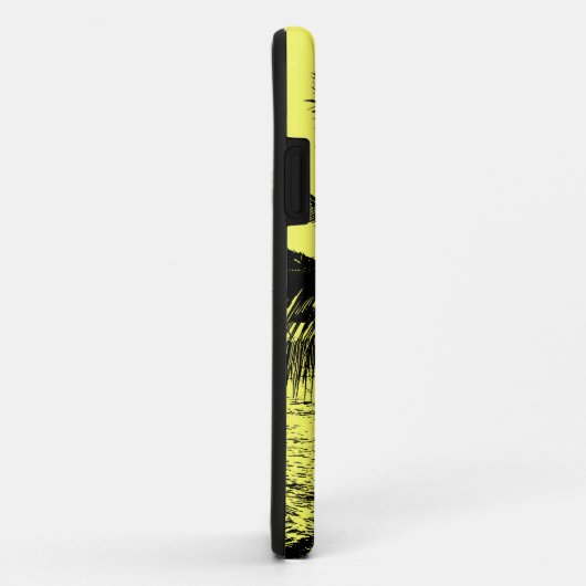 ヤシの木と水 – 黄色 Case-Mate iPhoneケース (裏面/右)