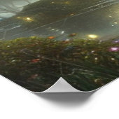 ヤシの木と海の霧の日 ポスター (角)