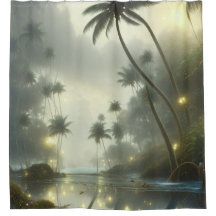 ヤシの木と海灯