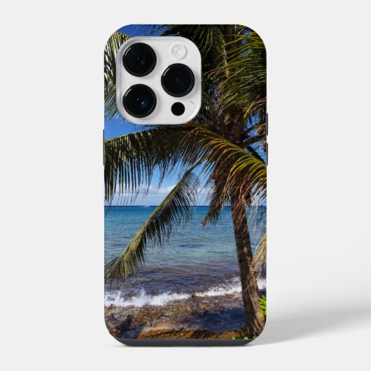 ヤシの木と海 iPhoneケース (裏面)