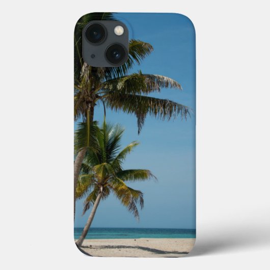 ヤシの木と白い砂浜 Case-Mate iPhoneケース (裏面)