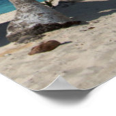 ヤシの木と白砂のビーチ ポスター (角)