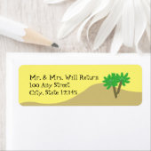 ヤシの木と砂 ラベル (インサイチュ)