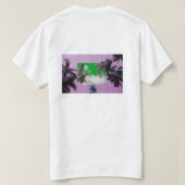 ヤシの木と空の画像 - 南国のパラダイス Tシャツ (デザイン裏面)