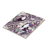 ヤシの木と鳥の熱帯パターン。 タイル (側面)