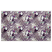 ヤシの木と鳥の熱帯パターン。 ファブリック (ファットクォーター)